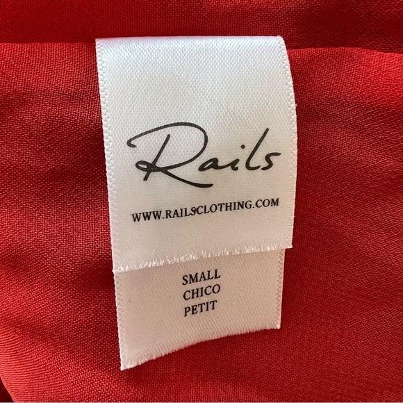 Rails Madison polka dot patterned chiffon wrap dress red 950 - Picture 10 of 14